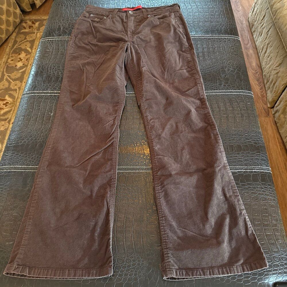Gloria Vanderbilt Jeans Womens Velvet Size 12 Brown Boot Cut